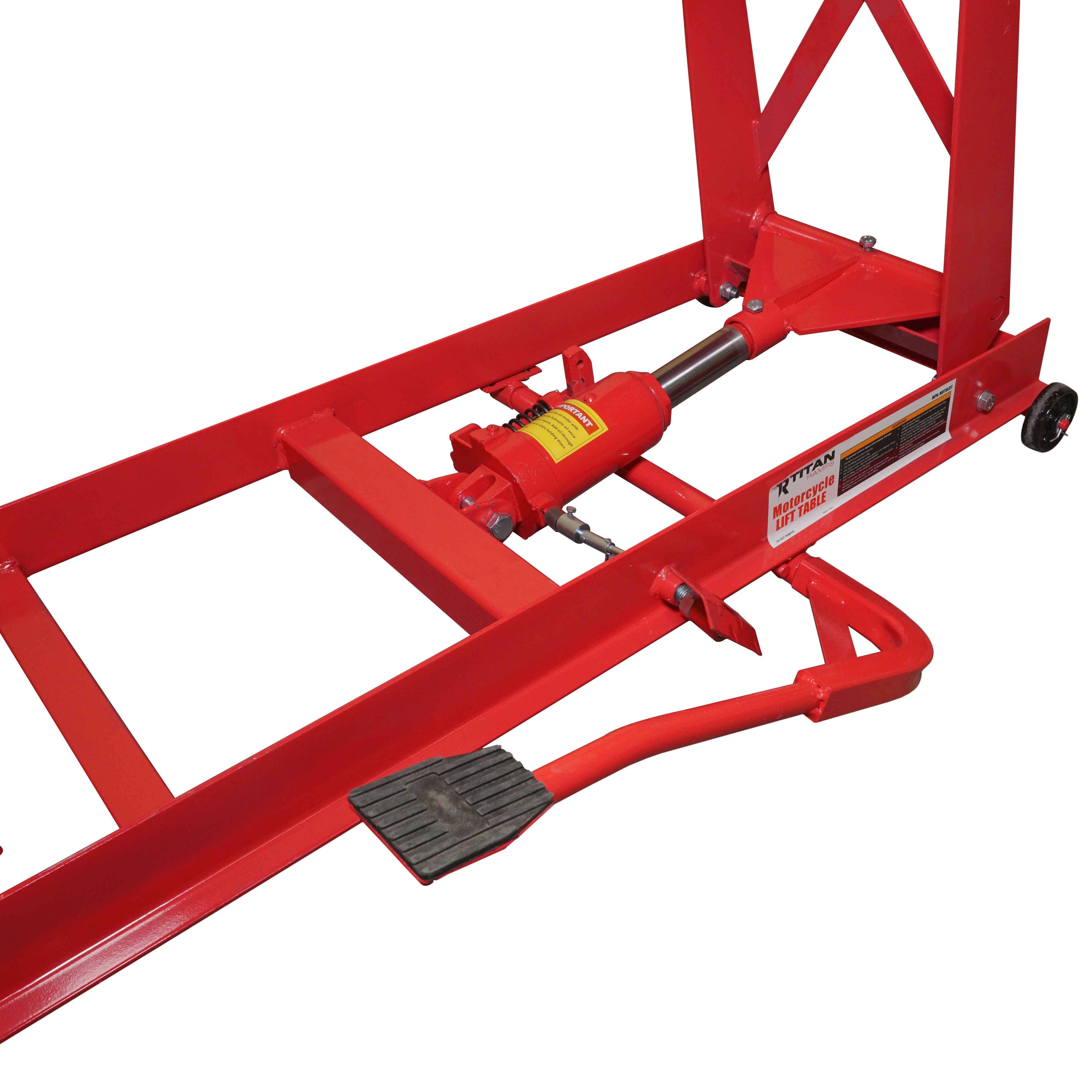 1,000 lb Hydraulic Motorcycle Lift Table Extra Long Heavy Duty