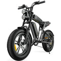 1000W Electric Bike for Adults, Retro-Style, 28mph, 94 Miles Range, 20"x4.0" Fat Tires, Full Suspension, UL Certified