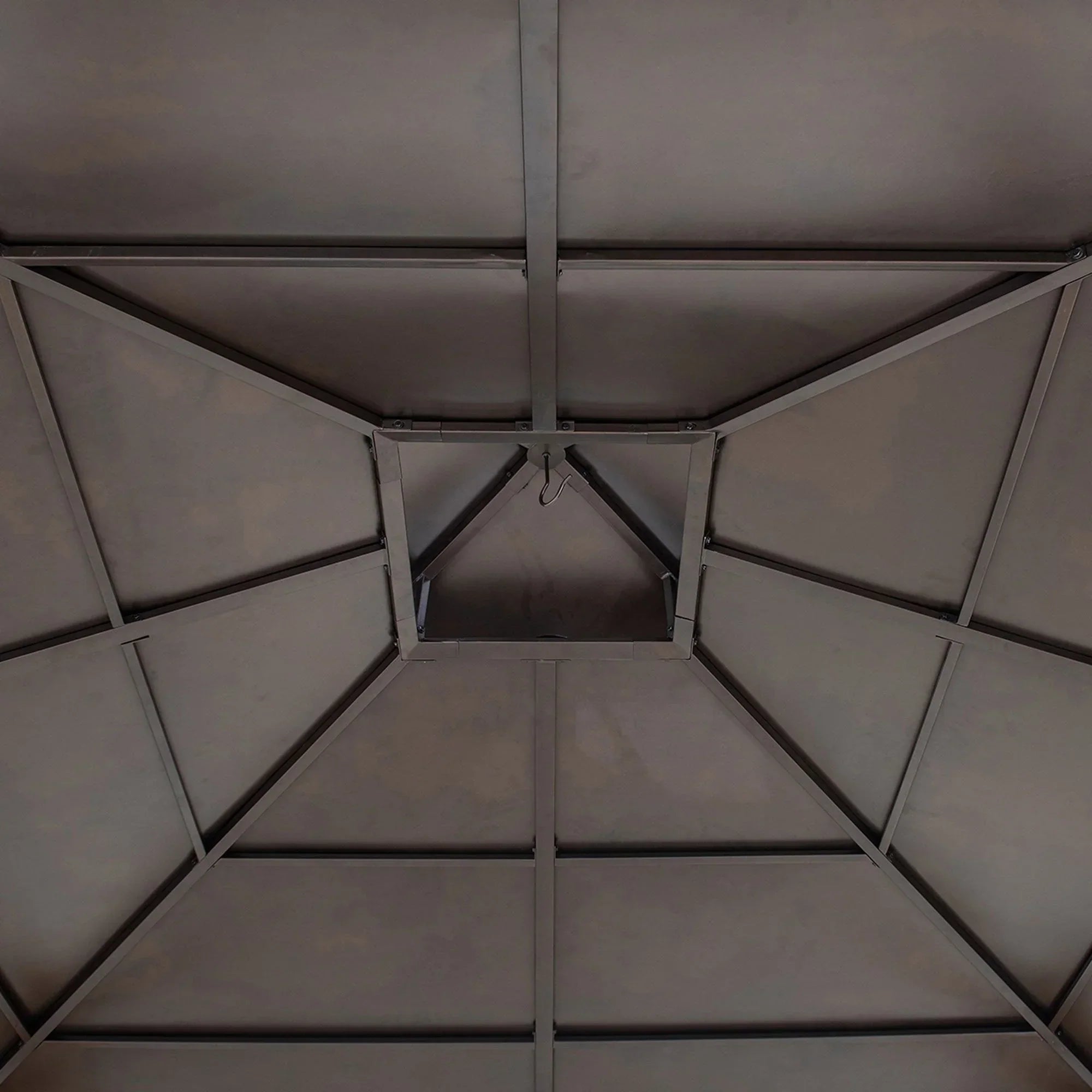 10 ft. x 10 ft. Cedar Framed Gazebo with Steel 2-Tier Hip Roof Hardtop