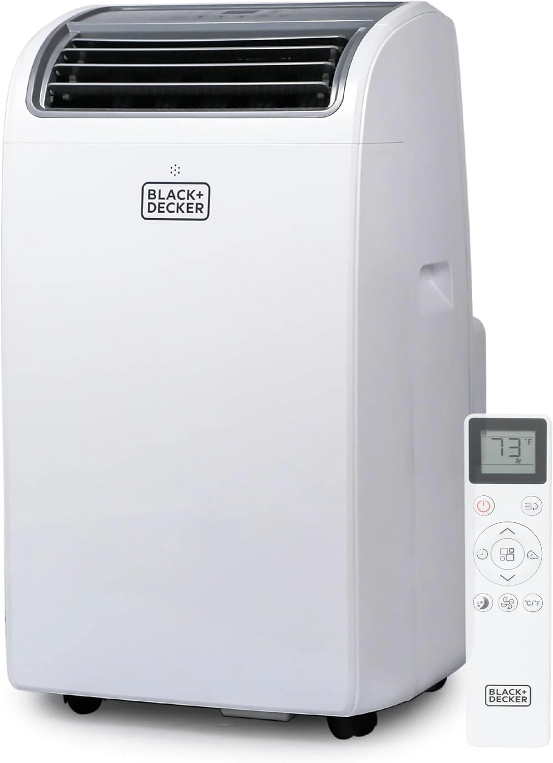 BLACK+DECKER 10,000 BTU Portable Air Conditioner for Rooms up to 450 Sq. with Remote Control, White
